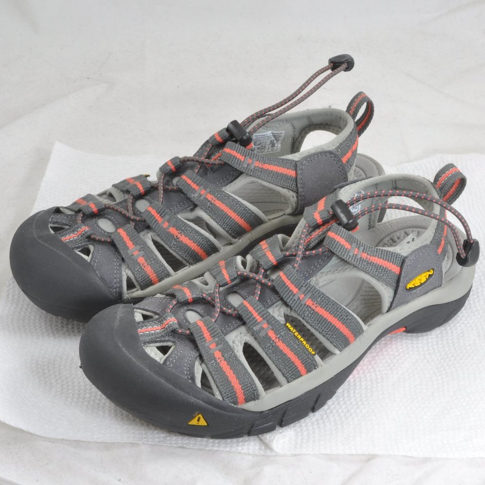 New W/O box Keen Newport H2 Gray/Orange Women's Sandal Size 7.5-M
